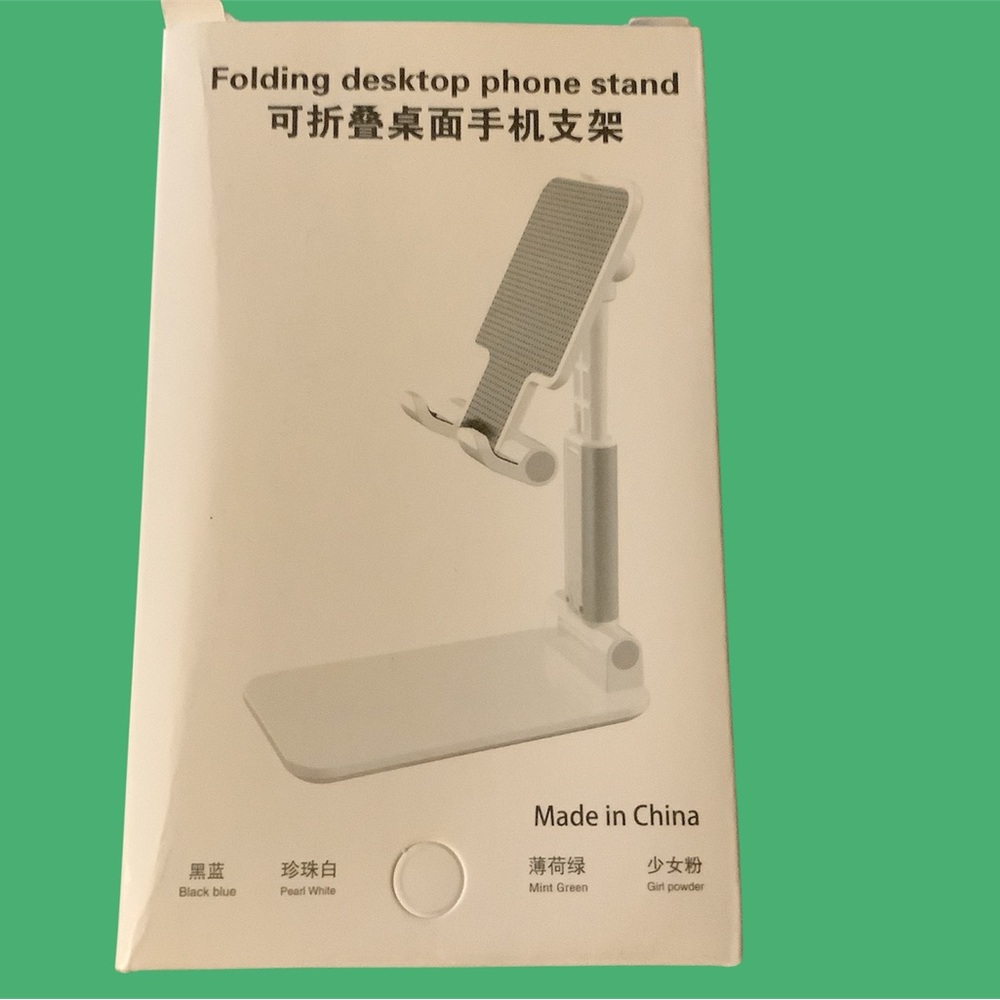 Folding Desktop Phone Stand. Great for phones, iPad and more! NEW!